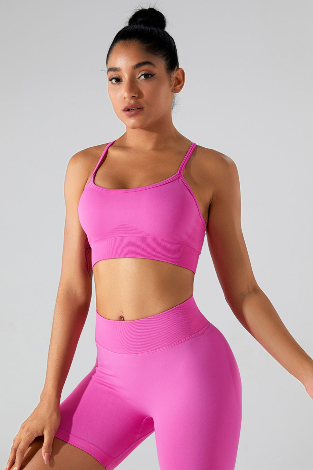 Crisscross Spaghetti Strap Active Cami